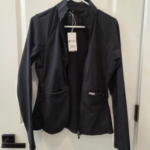 Figs Women's Onshift Contour Knit Black Jacket